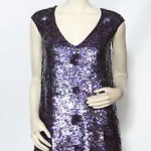 French Connection Sequin Shift Dress, 6